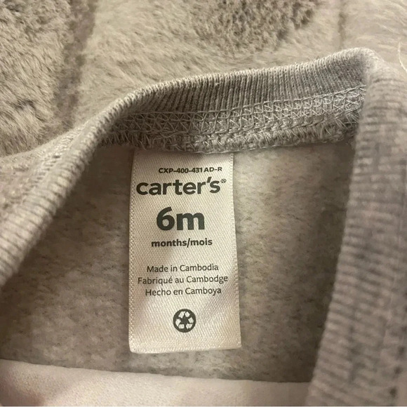 Carters Gray Bear Sweatshirt - Picture 2 of 3